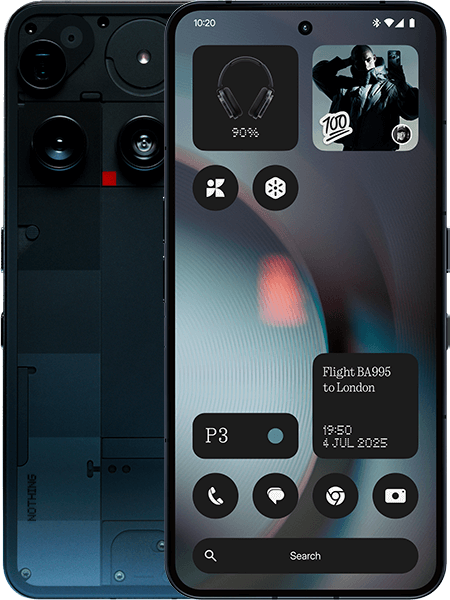 Nothing Phone (3) Schwarz + Nothing CMF Buds Dark Grey